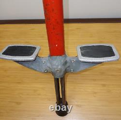 POGO STICK RARE 1950'S Original Working Rubber Steps Streamers Red