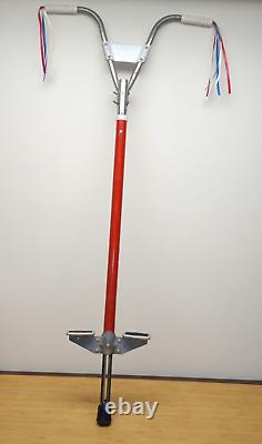 POGO STICK RARE 1950'S Original Working Rubber Steps Streamers Red