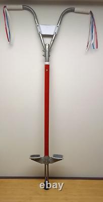 POGO STICK RARE 1950'S Original Working Rubber Steps Streamers Red