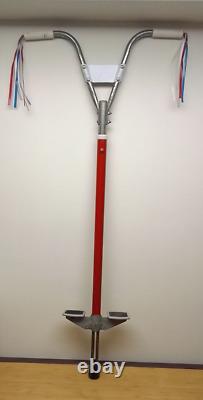 POGO STICK RARE 1950'S Original Working Rubber Steps Streamers Red