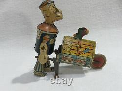 POPEYE Baggage Express Marx Tin Wind-Up Toy WORKS