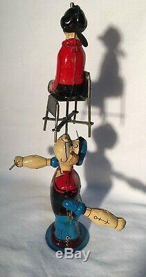 POPEYE JUGGLING OLIVE OYL Linemar WIND-UP NEAR MINT-1950's