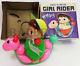 Pm 030 Riding Doll Roly Poly Red China Plastic Toy Tin Vintage'60 Mint In Box