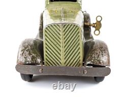 Pressed Steel Marx Tin Litho Hq 7 Staff G Man Pursuit Car Windup Toy Ultra Rare