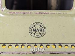 Pressed Steel Marx Tin Litho Hq 7 Staff G Man Pursuit Car Windup Toy Ultra Rare
