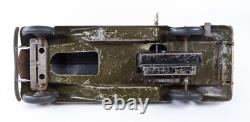Pressed Steel Marx Tin Litho Hq 7 Staff G Man Pursuit Car Windup Toy Ultra Rare