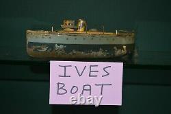 Prewar Ives Train Company Windup Toy Boat Vintage Original