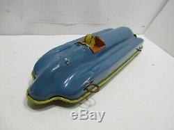 RACE CAR WIND-UP TESTED WORKS GOOD VINTAGE 1940s N MINT CONDITION