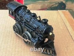 RARE 1900's Hafner Hafner's Overland Flyer Wind-Up Train Set Cast Iron NICE