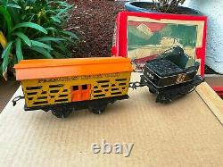 RARE 1900's Hafner Hafner's Overland Flyer Wind-Up Train Set Cast Iron NICE