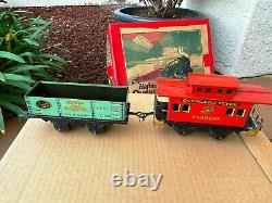 RARE 1900's Hafner Hafner's Overland Flyer Wind-Up Train Set Cast Iron NICE