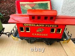 RARE 1900's Hafner Hafner's Overland Flyer Wind-Up Train Set Cast Iron NICE