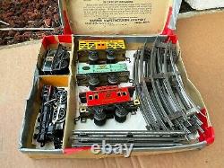 RARE 1900's Hafner Hafner's Overland Flyer Wind-Up Train Set Cast Iron NICE