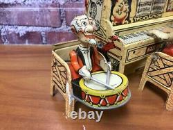 RARE 1920's ANTIQUE UNIQUE ART LIL ABNER BAND WIND-UP TIN LITHO ANIMATED VTG TOY