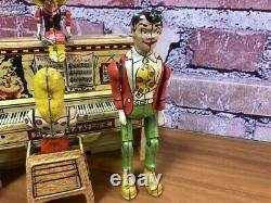 RARE 1920's ANTIQUE UNIQUE ART LIL ABNER BAND WIND-UP TIN LITHO ANIMATED VTG TOY