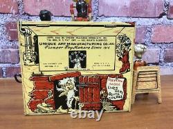 RARE 1920's ANTIQUE UNIQUE ART LIL ABNER BAND WIND-UP TIN LITHO ANIMATED VTG TOY