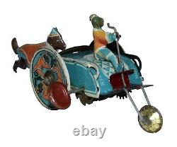 RARE 1920s Prewar Japanese Monkey & Dog Cart Copy of a Walter Stock Toy