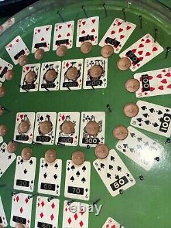 RARE 1930's Lindstrom's Wooden Tabletop Poker Pinball Bagatelle Antique Game