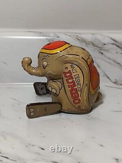 RARE 1941 Marx Tin DUMBO Wind Up Toy Collectible WORKS
