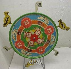 RARE Antique Hoge Mfg. Co. Wind-Up Revolving Target No. 350 Shooting Suction Cup