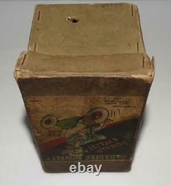 RARE BOXED ORIG. SETDISNEY 1930'sDONALD DUCK CYCLISTWIND-UP TOY-ENGLISH MARKET