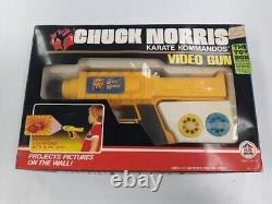 RARE Chuck Norris Karate Kommandos Video Gun HG TOYS 1986 Mint In Box