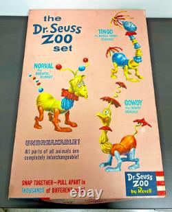 RARE! Dr Seuss Zoo Set by Revell 1959 Norval, Tingo, Gowdy 3 Interchangeable