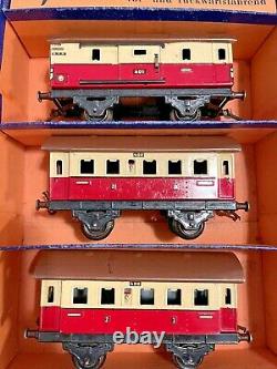 RARE Fleischmann US Zone Germany Tin Wind Up Train Set. Original Box. Works