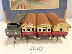 RARE Fleischmann US Zone Germany Tin Wind Up Train Set. Original Box. Works