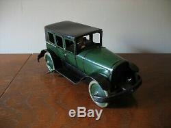 RARE GUNTHERMANN CAR GERMANY 1920's LIMO TINPLATE TOY WIND UP WORKS VINTAGE TIN