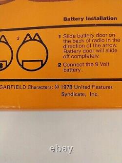 RARE HTF 1978 GARFIELD AM RADIO in Box Vintage
