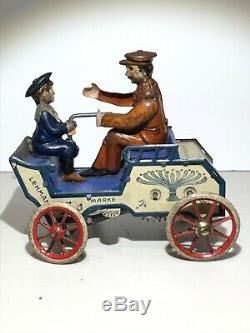 RARE LEHMANN CAR # 495 NAUGHTY BOY TIN LITHO WIND UP TOY MADE IN GERMANY 1900s