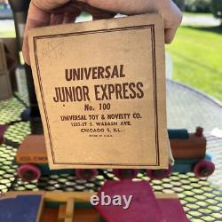 RARE LOT (5) 1940s UNIVERSAL Toy& Novelty Co. Chicago Wooden Toys See Photos