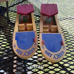 RARE LOT (5) 1940s UNIVERSAL Toy& Novelty Co. Chicago Wooden Toys See Photos