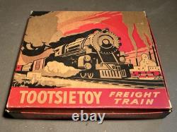 RARE Tootsietoy Freight Train Set, Complete tootsie toy Set In oRIGINAL BOX
