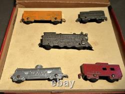 RARE Tootsietoy Freight Train Set, Complete tootsie toy Set In oRIGINAL BOX