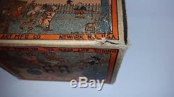 RARE VINTAGE 1921 UNIQUE ART MFG CO TIN CLOCKWORKS RAP & TAP NEWARK NJ With BOX