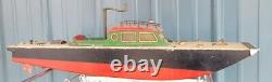 RARE VINTAGE 1930S ORKIN CRAFT WIND UP BOAT. Rare body style