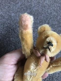 RARE VINTAGE Schuco Wind-up TUMBLING Acrobat MOHAIR Bear Works Great Schuco Key