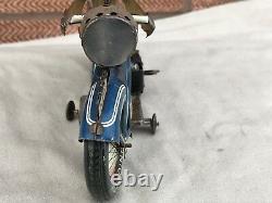 RARE VINTAGE antique ARNOLD TIN MOTORCYCLE GERMANY CLOCK WORK Wind Up LITHOGRAPH