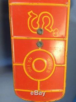 RARE Vintage 1920's Nonpareil Wings #100 Wind-up Tin Litho Toy Airplane