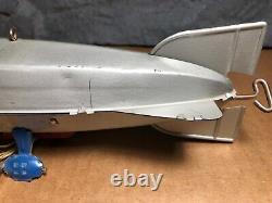 RARE Vintage Marx 10 Flying Zeppelin Tin Wind-up Original Box