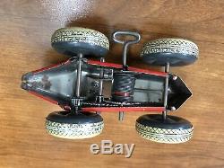 RARE! Vintage Marx Racer #7, Tin Wind Up Mechanical Toy Race Car