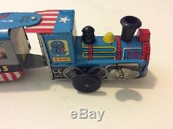 RARE Vintage Marx Super Hero Express Train Wind Up Locomotive Captain America