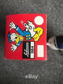 RARE Vintage Schuco Disney DONALD DUCK 984 wind up tin toy Works WithKey & Box NR