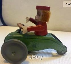 RARE Vintage Schuco Monkey On Trike/ Metal Car 1930s, friction car Works L@@k