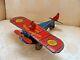 RARE Vintage Strauss Scout Flyer Plane Wind-Up Mechanical Toy No. 48 Antique