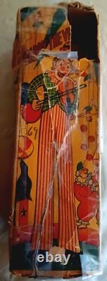 RARE Vtg. 1950s HAPPY, THE VIOLINIST Clown # 1216 Mechanical Toy with Box WORKS