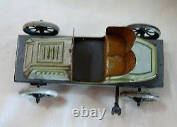 RARE c. 1910 GEBRUDER BING'RUNABOUT' TIN WIND-UP TOY IN WORKING CONDITION
