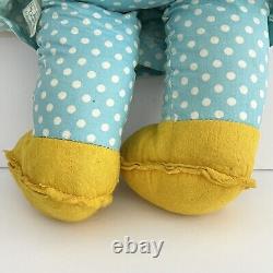RUSHTON Rubber Face Doll Ms Beasley Blue White Polka Dot Yellow Shoes Jill Doll